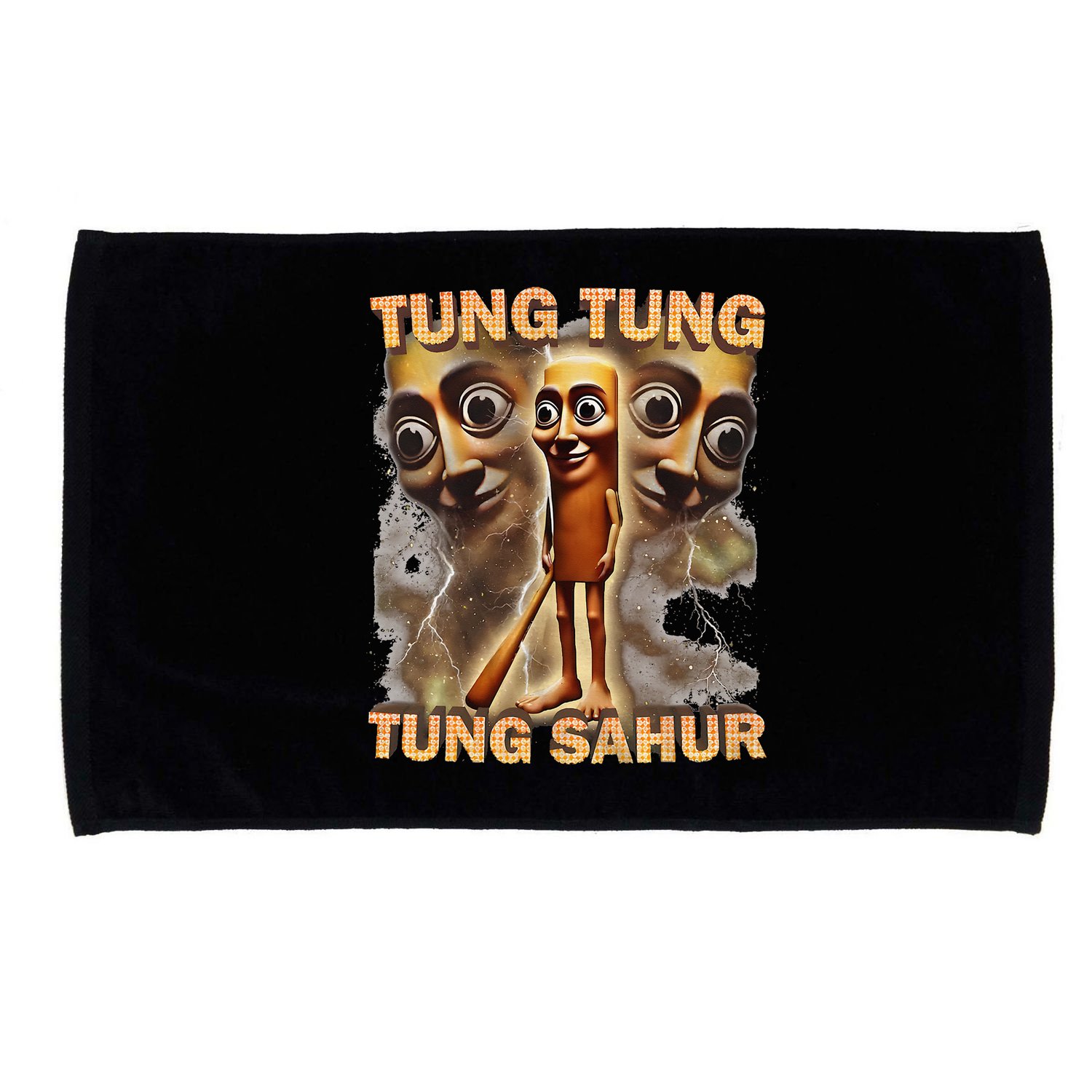 Tung Tung Tung Sahur Funny Meme Brainrot Humor Gen Z Microfiber Hand Towel