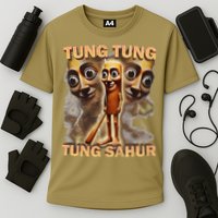 Tung Tung Tung Sahur Funny Meme Brainrot Humor Gen Z Performance Shirt