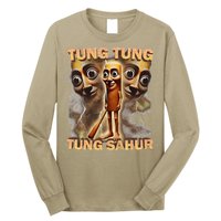 Tung Tung Tung Sahur Funny Meme Brainrot Humor Gen Z Long Sleeve Shirt