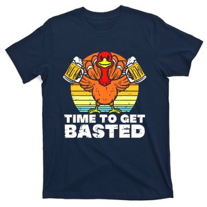 Turkey Time To Get Basted Retro Happy Thanksgiving T-Shirt