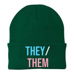 They Them Their Pronouns For Enby Nb Lgbtq Pride Knit Cap Winter Beanie