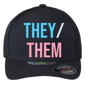 They Them Their Pronouns For Enby Nb Lgbtq Pride Flexfit Unipanel Trucker Cap