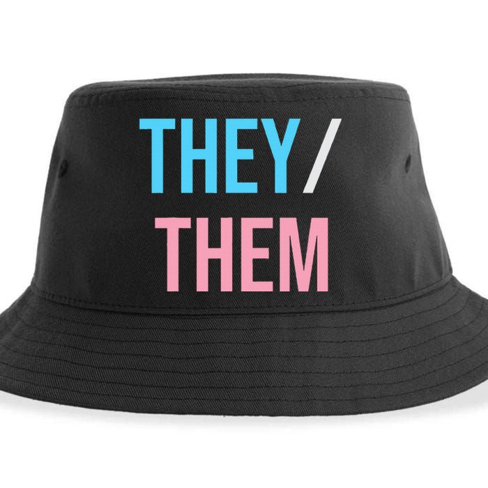 They Them Their Pronouns For Enby Nb Lgbtq Pride Sustainable Bucket Hat