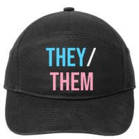 They Them Their Pronouns For Enby Nb Lgbtq Pride 7-Panel Snapback Hat