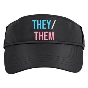 They Them Their Pronouns For Enby Nb Lgbtq Pride Adult Drive Performance Visor