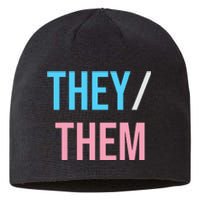 They Them Their Pronouns For Enby Nb Lgbtq Pride Sustainable Beanie