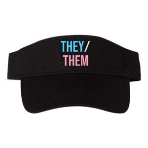 They Them Their Pronouns For Enby Nb Lgbtq Pride Valucap Bio-Washed Visor