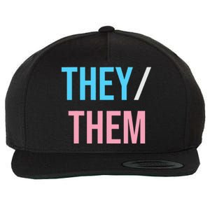 They Them Their Pronouns For Enby Nb Lgbtq Pride Wool Snapback Cap