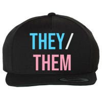 They Them Their Pronouns For Enby Nb Lgbtq Pride Wool Snapback Cap