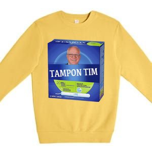 Tampontim Tampon Tim Funny KamalaS Vice President Tim Walz Premium Crewneck Sweatshirt