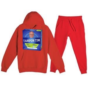 Tampontim Tampon Tim Funny KamalaS Vice President Tim Walz Premium Hooded Sweatsuit Set