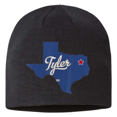Tyler Texas Tx Map Vintage State Athletic Style Sustainable Beanie
