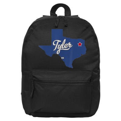 Tyler Texas Tx Map Vintage State Athletic Style 16 in Basic Backpack