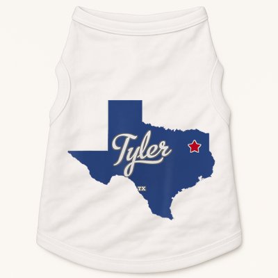 Tyler Texas Tx Map Vintage State Athletic Style Doggie Tank
