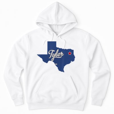 Tyler Texas Tx Map Vintage State Athletic Style Hoodie