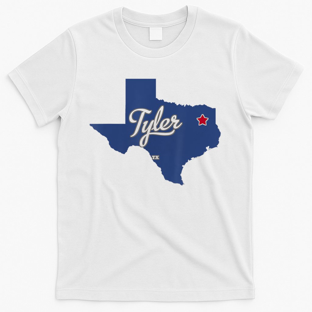 Tyler Texas Tx Map Vintage State Athletic Style T-Shirt