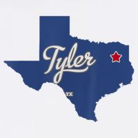 Tyler Texas Tx Map Vintage State Athletic Style T-Shirt