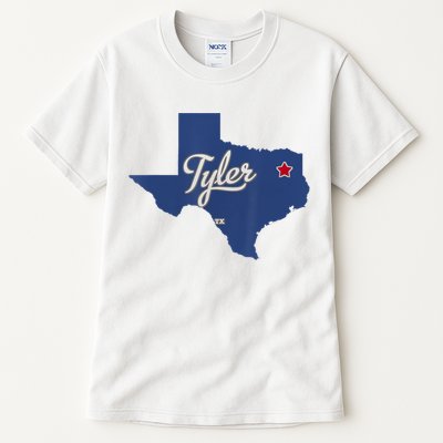 Tyler Texas Tx Map Vintage State Athletic Style Tall T-Shirt