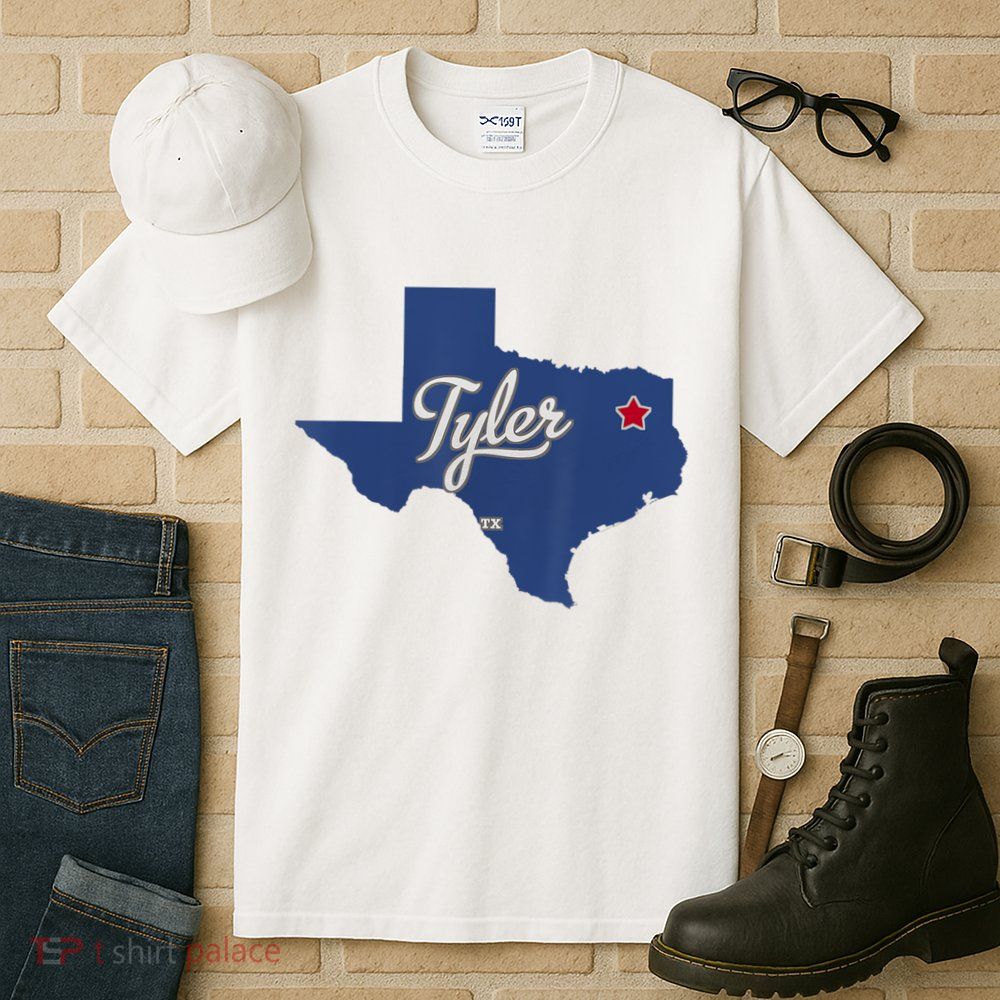Tyler Texas Tx Map Vintage State Athletic Style Tall T-Shirt