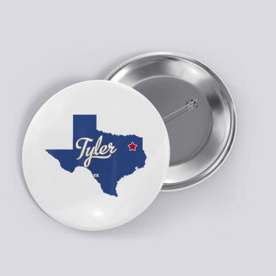 Tyler Texas Tx Map Vintage State Athletic Style Button