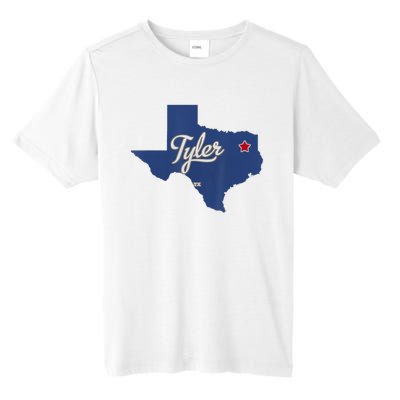 Tyler Texas Tx Map Vintage State Athletic Style Tall Fusion ChromaSoft Performance T-Shirt