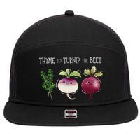 Thyme To Turnip The Beet Vegetable 7 Panel Mesh Trucker Snapback Hat