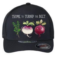 Thyme To Turnip The Beet Vegetable Flexfit Unipanel Trucker Cap
