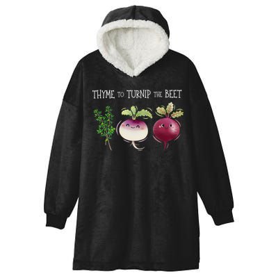 Thyme To Turnip The Beet Vegetable Hooded Wearable Blanket