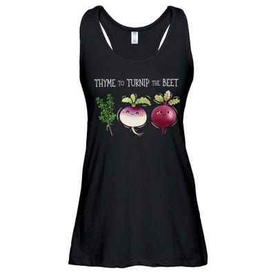 Thyme To Turnip The Beet Vegetable Ladies Essential Flowy Tank