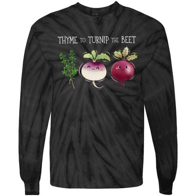 Thyme To Turnip The Beet Vegetable Tie-Dye Long Sleeve Shirt