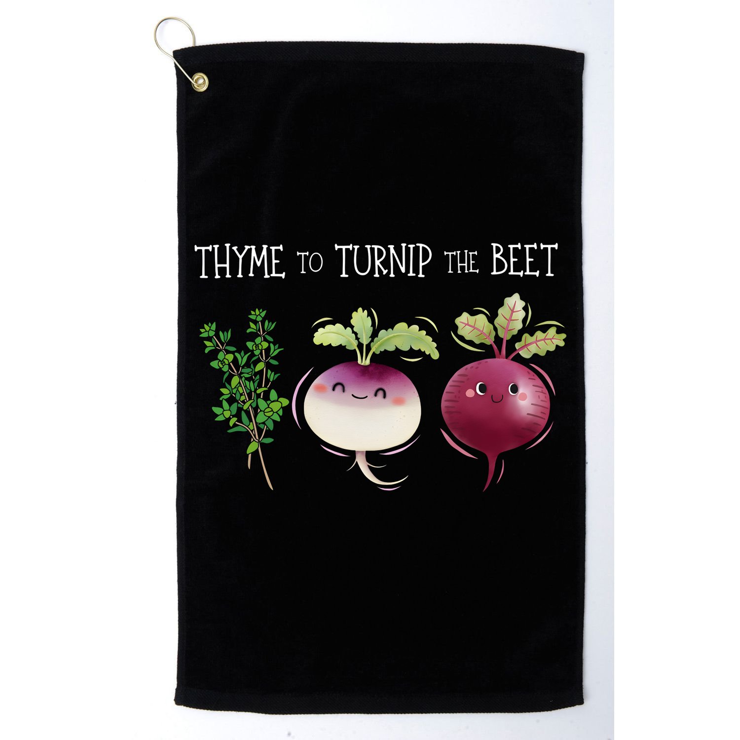 Thyme To Turnip The Beet Vegetable Golf Towel