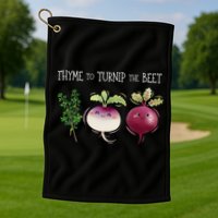Thyme To Turnip The Beet Vegetable Golf Towel