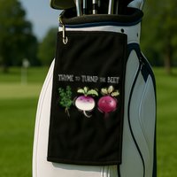 Thyme To Turnip The Beet Vegetable Golf Towel
