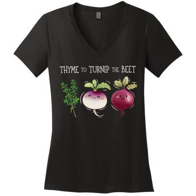 Thyme To Turnip The Beet Vegetable Women's V-Neck T-Shirt