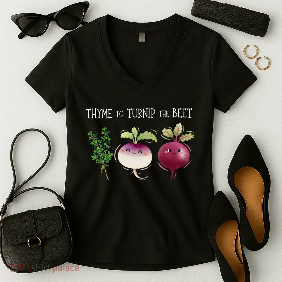 Thyme To Turnip The Beet Vegetable Women's V-Neck T-Shirt