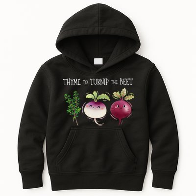 Thyme To Turnip The Beet Vegetable Kids Hoodie