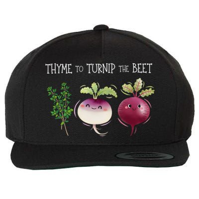 Thyme To Turnip The Beet Vegetable Wool Snapback Cap