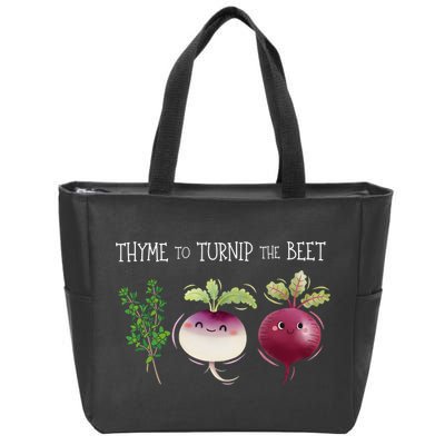Thyme To Turnip The Beet Vegetable Zip Tote Bag