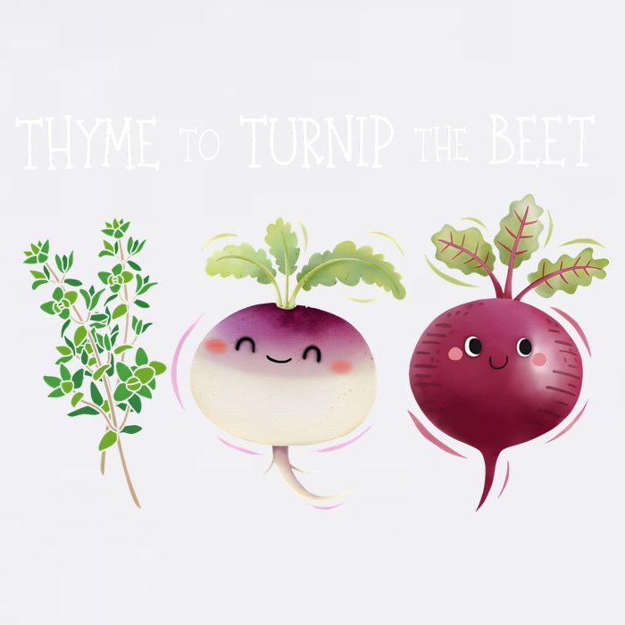 Thyme To Turnip The Beet Vegetable Garment-Dyed Sweatshirt