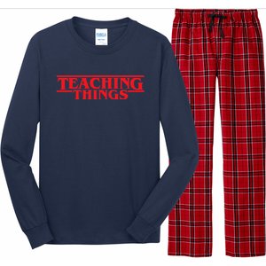 Teaching Things Trend Funny Back To School Teachers Students Long Sleeve Pajama Set