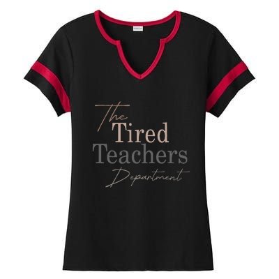 The Tired Teachers Department In My Teacher Era Teacher Life Ladies Halftime Notch Neck Tee