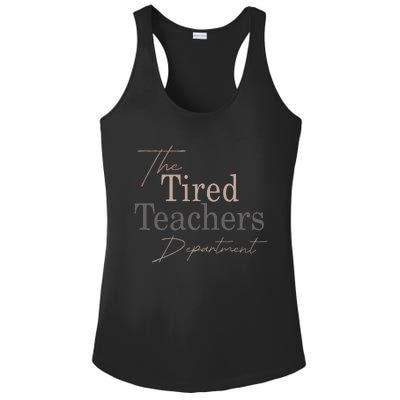 The Tired Teachers Department In My Teacher Era Teacher Life Ladies PosiCharge Competitor Racerback Tank