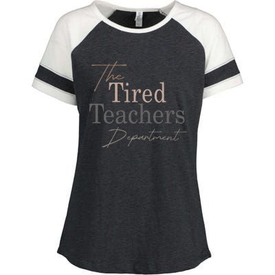 The Tired Teachers Department In My Teacher Era Teacher Life Enza Ladies Jersey Colorblock Tee