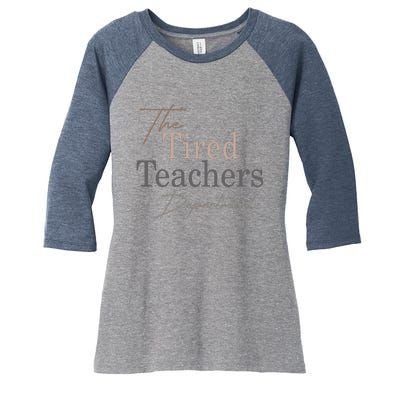 The Tired Teachers Department In My Teacher Era Teacher Life Women's Tri-Blend 3/4-Sleeve Raglan Shirt