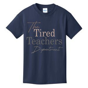 The Tired Teachers Department In My Teacher Era Teacher Life Kids T-Shirt