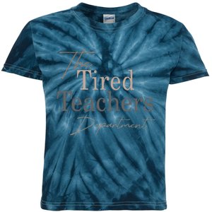 The Tired Teachers Department In My Teacher Era Teacher Life Kids Tie-Dye T-Shirt