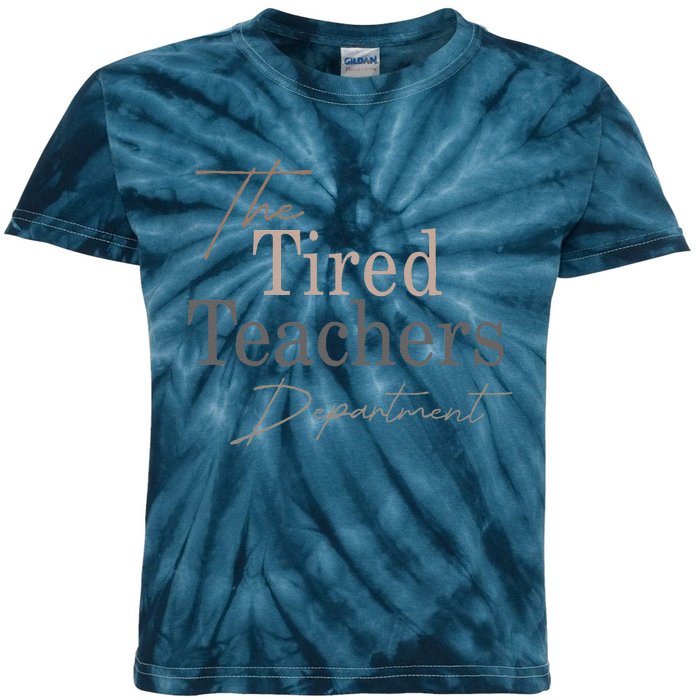 The Tired Teachers Department In My Teacher Era Teacher Life Kids Tie-Dye T-Shirt