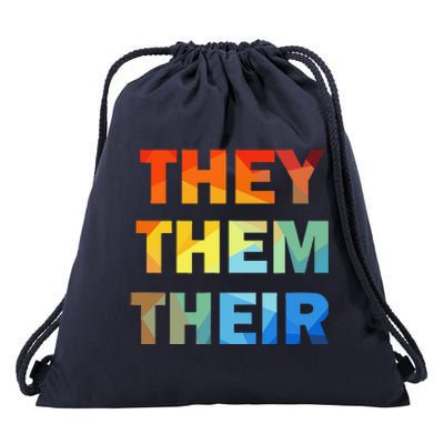 They Them Their Nb Pronoun Pride Drawstring Bag