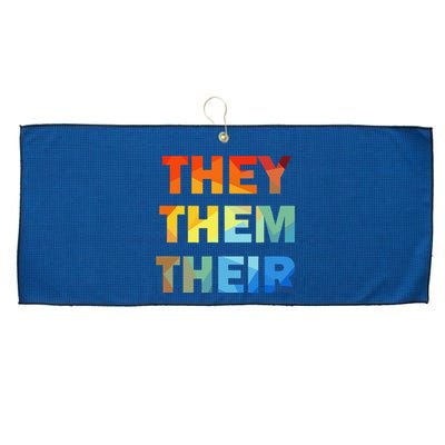 They Them Their Nb Pronoun Pride Large Microfiber Waffle Golf Towel