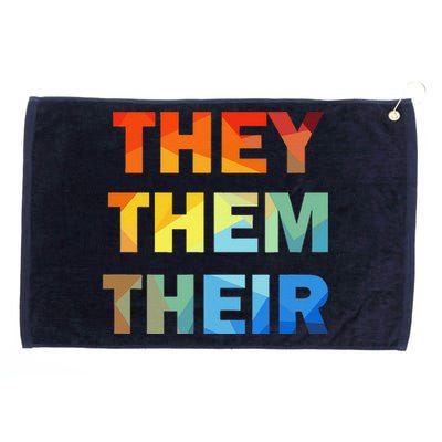 They Them Their Nb Pronoun Pride Grommeted Golf Towel